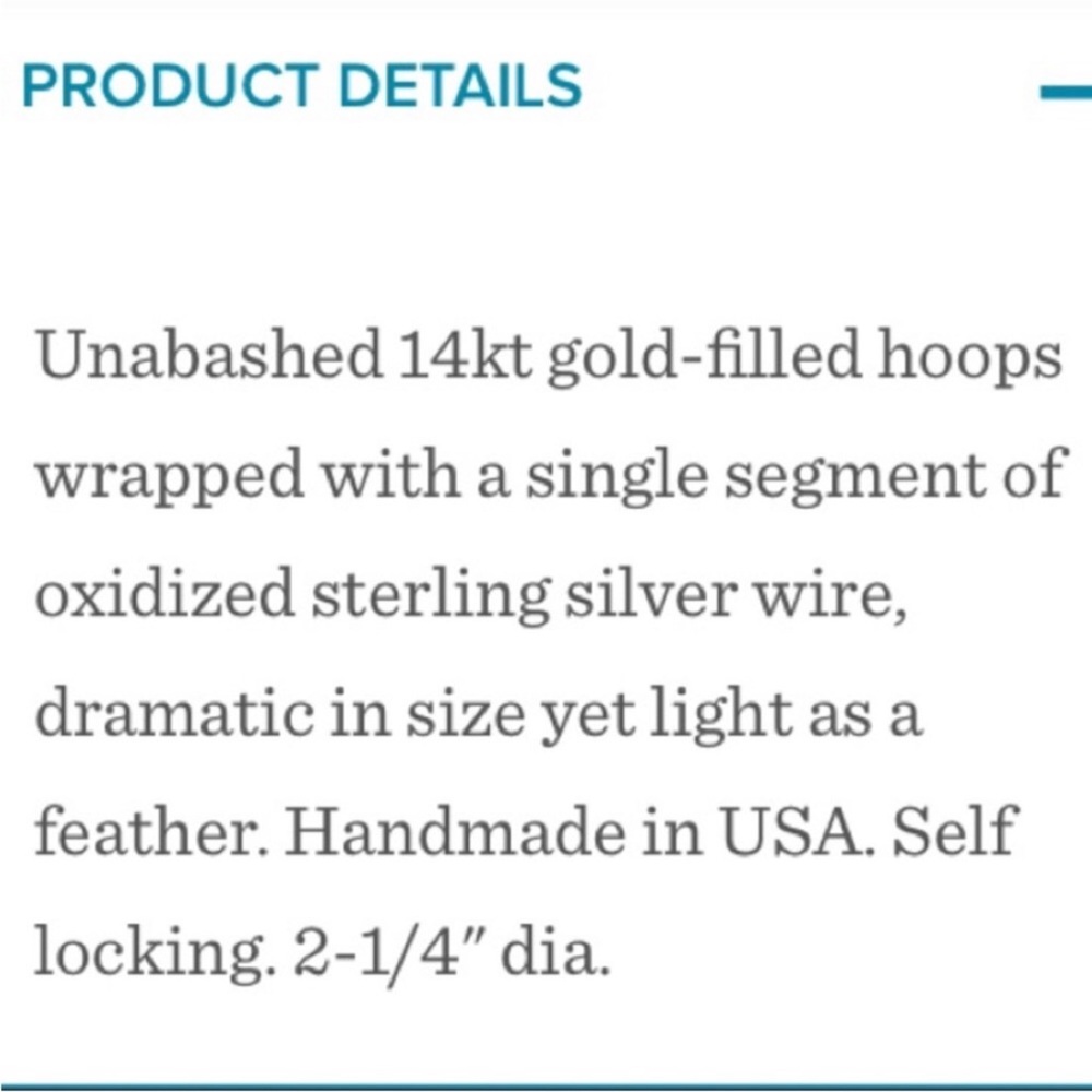 Sundance gold hoop earrings - Picture 3 of 3